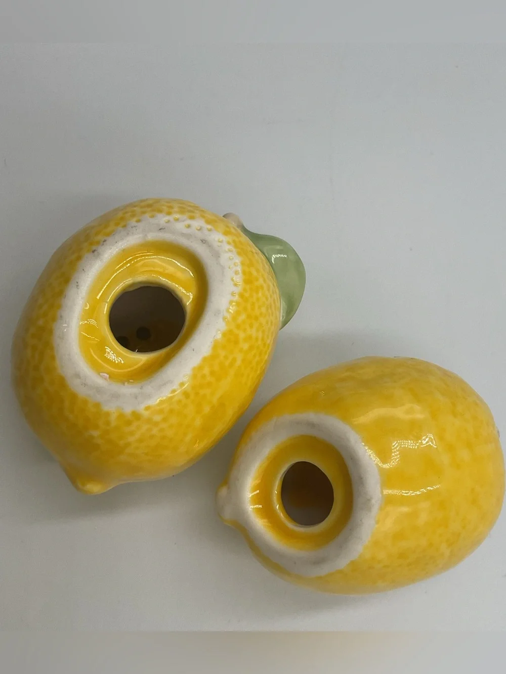 Creative Co-Op Lemon Salt & Pepper Shaker Set Spring Summer Decor Citrus Vintage